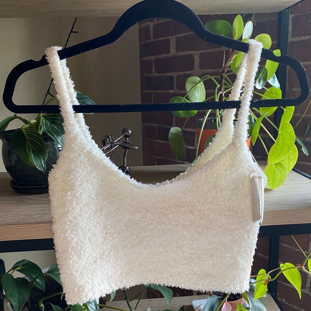 SKIMS Cozy Collection Bralette & Pants in Bone S/M